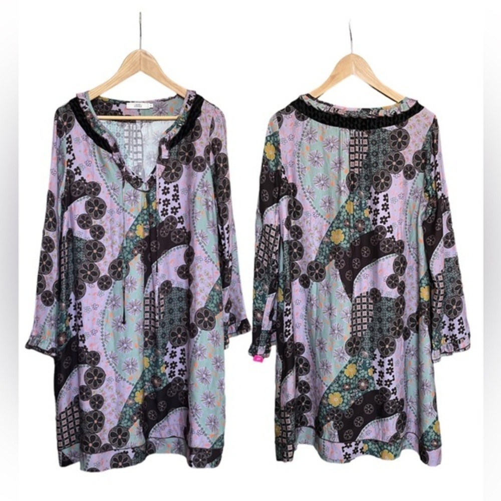 0039‎ Italy Molly Patch Silk Blend Dress Women's M